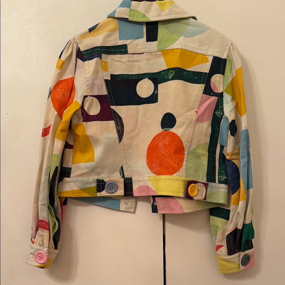 Gorman x Ellie Malin Colorful Geometric Jean Jacket - Picture 3 of 3